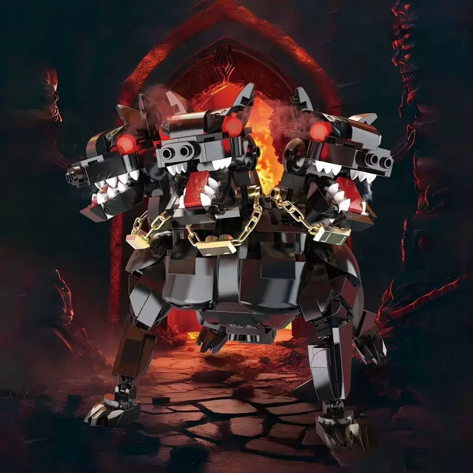 GZBrick Three-Headed Dog Building Sets Compatible with Lego Animal Harry Potter for Adults Boys