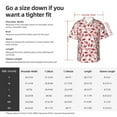 thumbnail image 5 of Sikiie Red Football Print Men's Hawaiian Shirt, Summer Beach Button Pocket Short Sleeve T-Shirt,XX-Large, 5 of 7
