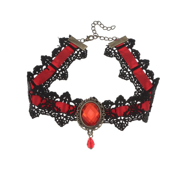 BIG SALE!Collar de encaje con personalidad,collar de Halloween,regalo conmemorativo de vacaciones para mujer