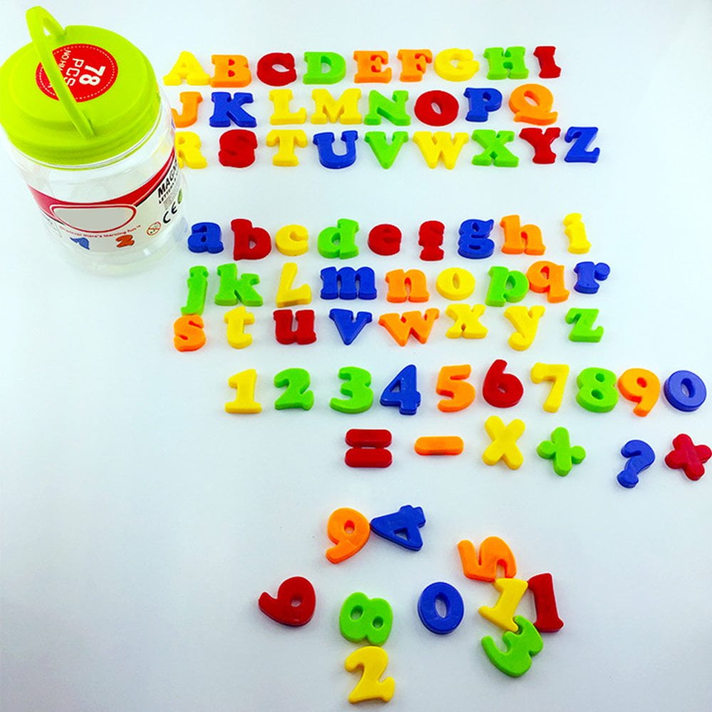 abc★ Magnetic ABC LETTERS and 123 NUMBERS Bag Ja-Ru 60 Pcs