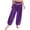 Purple, variant on Womens Halloween Belly Dance Pants Sequin Shiny Harem Pants Bloomers Arabic Costume Royal Blue S