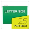 thumbnail image 5 of Colored Hanging Folders, Letter Size, 1/5-Cut Tab, Bright Green, 25/box | Bundle of 2 Boxes, 5 of 5