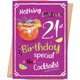 thumbnail image 1 of Tarjeta de felicitación uugtcard, regalo de 21 cumpleaños para ella con sobre, 1 of 6