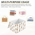 thumbnail image 6 of Yayeee Collapsible Cube Storage Bin with Lid Fabric Closet Decorative Basket with Handles, Cartoon Ice Cream Pattern, 6 of 7