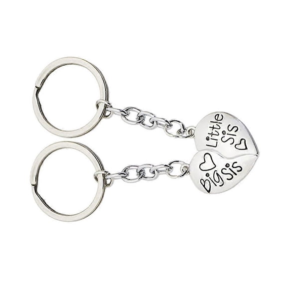 Cute Keyring 2Set Friendship Keychains For Adults Everyday Use Metal Key Holder Heart Shape