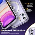 thumbnail image 4 of for iPhone 12 & 12 Pro Phone Case with  Ring Stand, iPhone 12 & 12 Pro Case 6.1" Compatible with Magsafe for Men Women, Clear, 4 of 7
