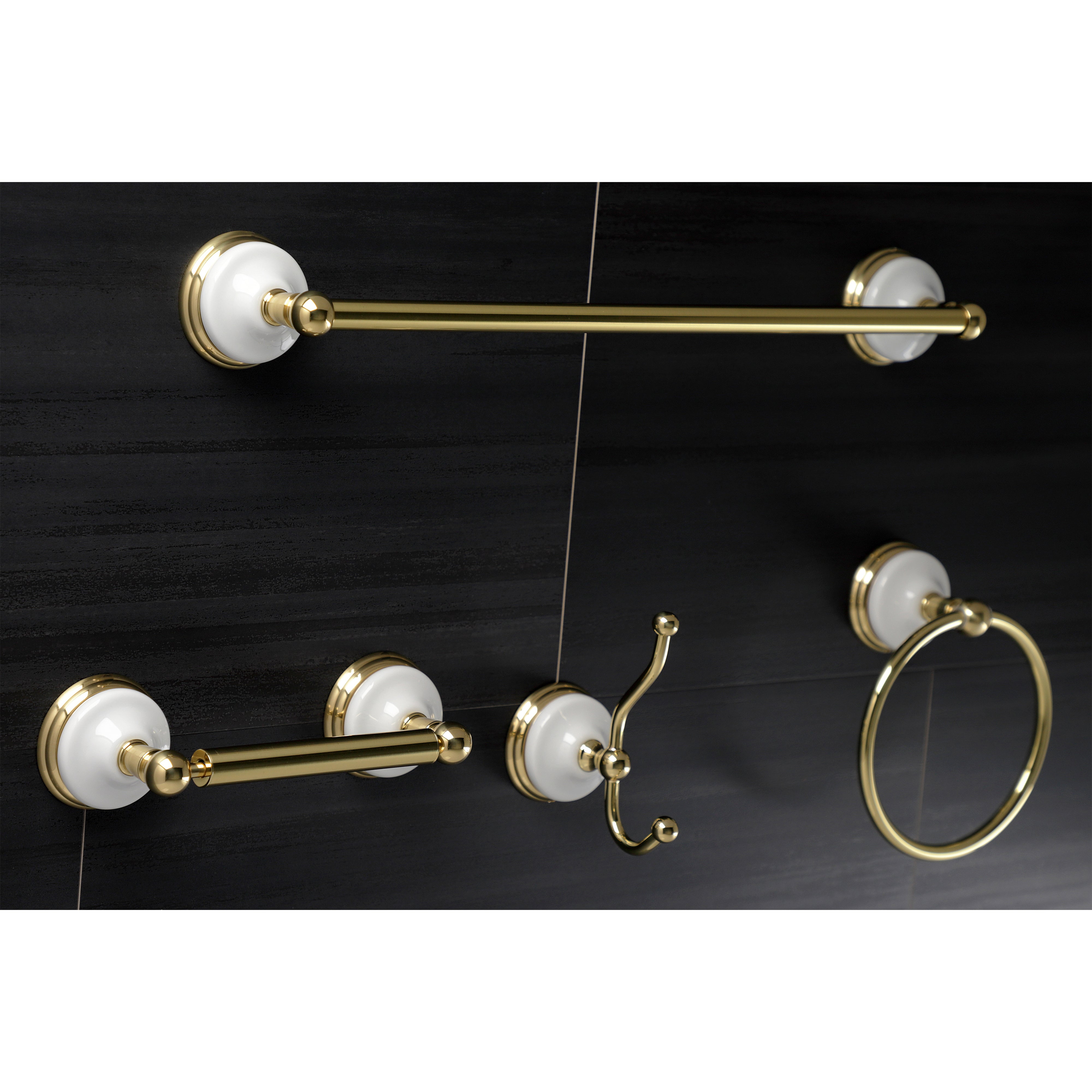 Kingston Brass BAK1112478ORB Victorian 4-Piece Bathroom Hardware, Oil Rubbed Bronze
