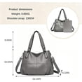 thumbnail image 4 of Sunyuer Vintage Large Capacity Shoulder Crossbody Tote Bags for Women PU Leather Hobo Satchel Y2K Purses Commute Travel Bags, 4 of 7