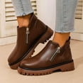 thumbnail image 2 of Pandaie Ankle Boots for Women Chunky Low Heel Chelsea Short Booties 2025 Lug Sole Outdoor Fall Boot Non Slip Walking Casual Shoes Brown 9, 2 of 8
