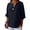 Navy, variant on Women's Spring Shirts Women's Tops 3/4 Sleeve T Shirts Womens Blouses Casual