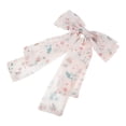 thumbnail image 4 of Unique Bargains 1 Pc Hair Barrettes Fashion Ink Wash Print Bow Hair Clip Pink, 4 of 5