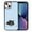 Boston Terrier Dog Lying Down Looking Up, variant on WIRESTER Shockproof Soft Rubber Cover Case for Apple iPhone 13 6.1" 2021, Schnauzer Dog Butt Looking Back On Light Blue Background