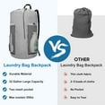 thumbnail image 5 of TSV 120L Laundry Backpack, Heavy Duty Large Travel Laundry Bags with Shoulder Straps and 2 Mesh Pockets for College Dorm, Laundromat, Gray, 5 of 7