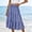 Blue, variant on Sentmoon Womens Maxi Skirts Elastic Waist Mini Skort Fashion Solid Color Loose Fit Skorts for Women for Travel and Vacation S-2XL