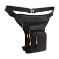 thumbnail image 1 of Bolsa de cintura para hombres Bolsa de cadera Fanny Motorcycle Drop Bolse de la pierna Bolsa de la bolsa de la bolsa multipropósito Bag de hombro para Cremallera lateral negro, 1 of 7