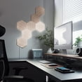 thumbnail image 3 of Lámparas de pared inteligentes Nanoleaf Elements Wood Look 7 PK, 3 of 9