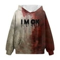 thumbnail image 5 of newwalpole Girls Sweatshirt Hoodie Tie Dye Neon Shirt Kids Boys Sweatshirts Youth Hoodies Cute Clothes for Teen Girls Brick Red for Size 9-10 Years, 5 of 5
