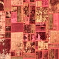 thumbnail image 1 of Ahgly Company Indoor Square Patchwork Orange Transitional Area Rugs, 5' Square, 1 of 4