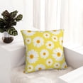 thumbnail image 6 of Honeii Daisies Flowers Print Throw Pillow, Square Decorative Pillow Forms Soft Fluffy Plump Pillow Decorative Pillow Inserts,Couch Pillows-12"x12", 6 of 7