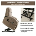 thumbnail image 5 of Bonzy Home Oversized Power Lift Recliner,Elderly Lift Chair with Heat Therapy and Massage Function,Remote Control,Side Pocket,Living Room Camel, 5 of 7