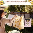 thumbnail image 5 of ZIATUBLE Corgi Clothes Pins Bag Floral Storage Hanging Organizer Stretchy Hanging Can Storage Organizer Pantry Set 2 Pack Large Capacity Clothes Pin Bag to Hang On Line Clothesline Outdoor, 5 of 7