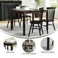 thumbnail image 6 of BizChair 47" Solid Wood Dining Table, Commercial Grade Heavy Duty Rectangle Wood Table for 4, Wenge Matte Finish, 6 of 12