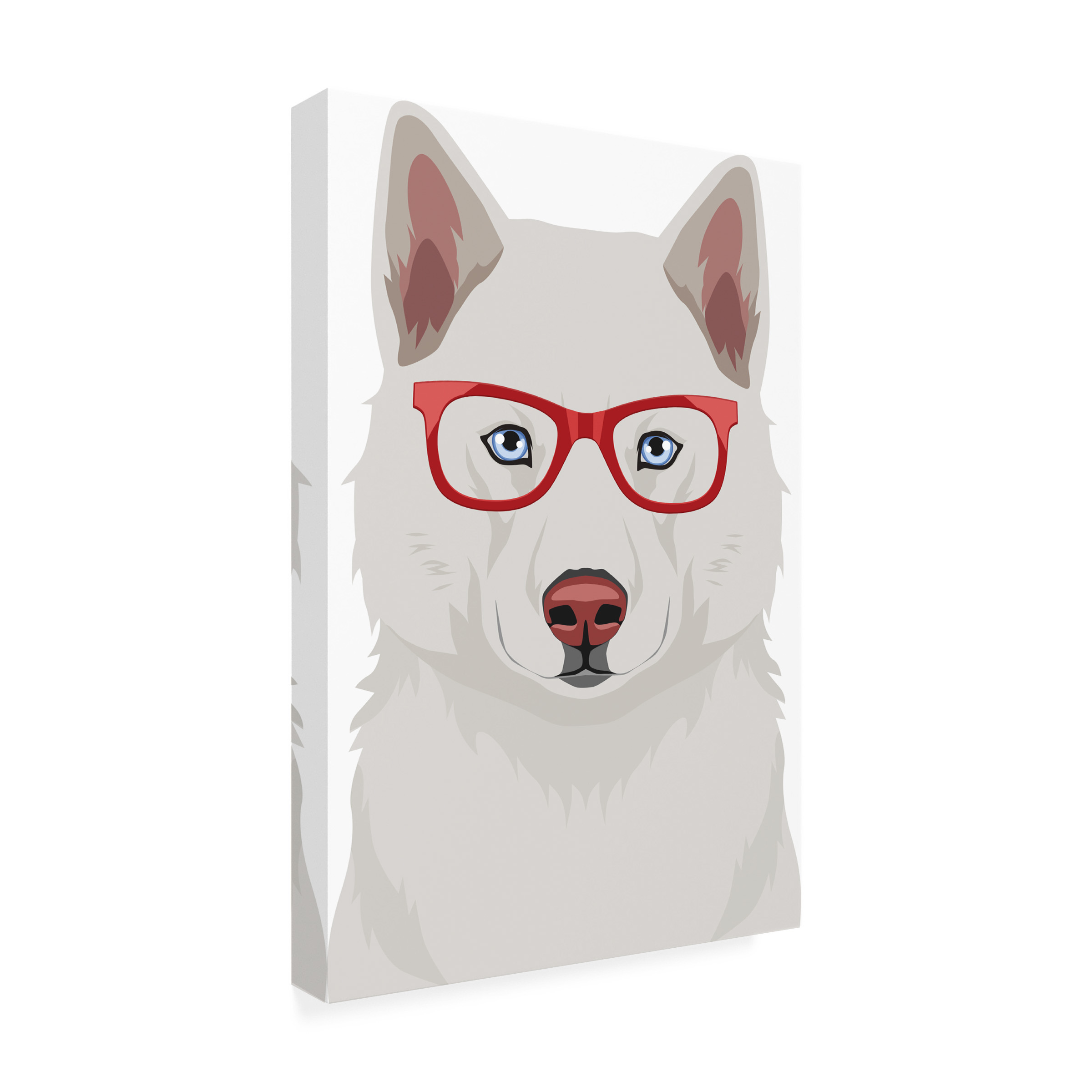 Furbaby Affiliates 'Husky Wearing Hipster Glasses' Canvas Art