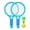 Blue, variant on GARENDE Children Badminton Tennis Set Tennis Racket for Kids for Yard Girls Backyard Blue