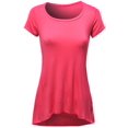 thumbnail image 1 of FashionOutfit Women's Basic Scoop Neck Short Sleeve Pocket Diphem T-shirts, 1 of 3