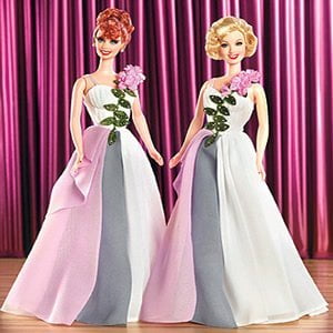 lucy and ethel barbie doll gift set