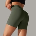 thumbnail image 2 of Women's Solid Color Yoga Shorts - Double Brushed, High Waist Compression, Three-Quarter Length, Nylon Spandex, XS-XL Sizes, Workout/Pilates, 2 of 6