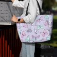 thumbnail image 4 of Wukai Purple Butterfly Print Zipper Bag,large Beach Tote Bag,Waterproof Sandproof Bag,Grocery and Picnic Tote Travel Bag, 4 of 5