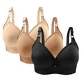 thumbnail image 2 of Bras for Women, 3PC Womans Solid Color Daily Bra Without Steel Ring Gathering Bras, 2 of 3