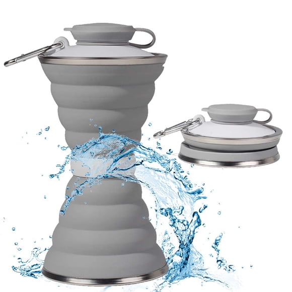 Botella de agua plegable Semetor Camping Cup, 500 ml, sin BPA