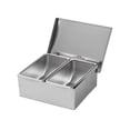 thumbnail image 1 of Tarros de condimentos de acero inoxidable, caja de condimentos multifuncional 2 cuadrículas, 1 of 9