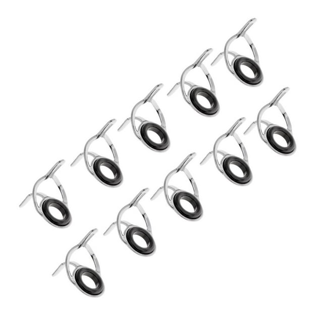Guías de Caña de Pescar DYNWAVEMX 10 Piezas Doble Pierna Anillo Guía de Caña de Pescar Talla 8