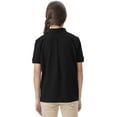 thumbnail image 4 of Classroom School Uniforms Adult Short Sleeve Pique Polo CR832X, 2XL, SS Black, 4 of 7