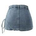 thumbnail image 7 of Baqcunre Wrap Dress Women's Casual Low Waist Drawstring Button Denim Skirt with Pocket Summer Dresses for Women 2024 Dresses for Women 2024 Womens Dresses Blue S(Hot), 7 of 7