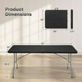 thumbnail image 2 of LINJH Folding Table, Lightweight Portable Desk with Handle, Square Foldable Plastic Table for Card Games, Collapsible Dining, Indoor Outdoor Camping Picnic & Party Use-Black, 2 of 10