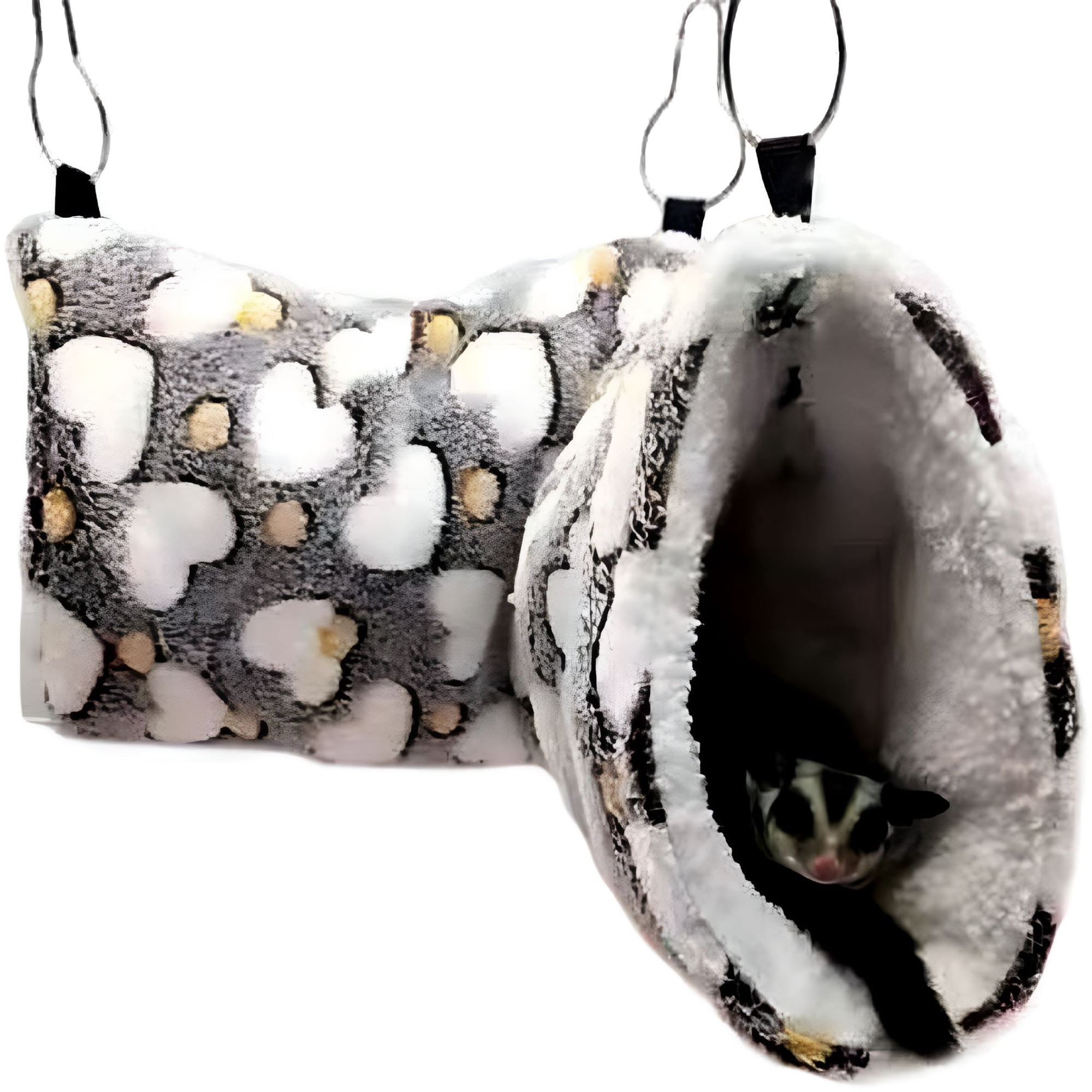 BESTSKY Small Animal Hanging Tunnel, Hamster Hanging Toys, Hammock Swing, Bedding Accessories for Chinchilla Ferret, Squirrel, Guinea Pig, Rat, Playing Sleeping