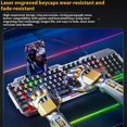 thumbnail image 4 of K2 104-Key Wired Gaming Keyboard Metal Panel Mechanical Keyboard with 7 Color Backlit, 4 of 5