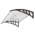 thumbnail image 5 of Canddidliike 40"×30" Polycarbonate Window Door Awning Canopy - White & Gray, 5 of 7