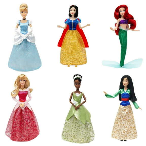 Classic Princess Dolls Set, 6 Dolls, 12"