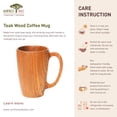 thumbnail image 5 of Teak Wood Coffee Mug 4-Pack, 5 of 5