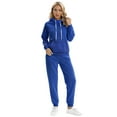 thumbnail image 7 of Women's Hooded Pullovers Long Sleeve Sweatshirt Long Jogger Pants 2 Pieces Outfits Set with Pocket Workout Athletic Loungewear Set Hoodie Tracksuits Loose Pants Suits Fall Winter Clothes Set,S-2XL, 7 of 7