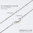 thumbnail image 6 of Turandoss S925 Sterling Silver Chain Necklace for Women 14K White Gold Plated Satellite Bead Chain Choker Dainty Italian Quality Sturdy Hypoallergenic Necklace 14-24 inch Jewelry Gifts for Men Women, 6 of 8
