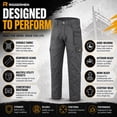 thumbnail image 5 of Riggermen Mens Cargo Work Pant Elasticated Waist Relaxed Fit Grey, 30Wx30L, 5 of 8