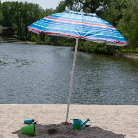 Jgr Copa 6 Ft Oxford Tilt Beach Umbrella With Vent Baja Copa 6 Ft Oxford Tilt Beach Umbrella With Vent Baja Stripe