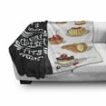 thumbnail image 3 of Eat Dessert First Soft Flannel Fleece Throw Blanket, Vintage Style Hand Drawn Different Dessert Doodles Patisserie, Cozy Plush for Indoor and Outdoor Use, 60" x 80", Multicolor, by Ambesonne, 3 of 6