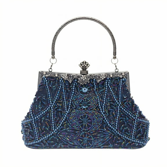 GASTROPOD Evening Bag,Satin Lining Clutch Purse,Spacious and Practical Ladies Purses,Blue